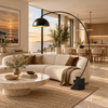 Floor Lamp with Marble Base