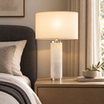 Cylindricale Column Alabaster Table Lamp